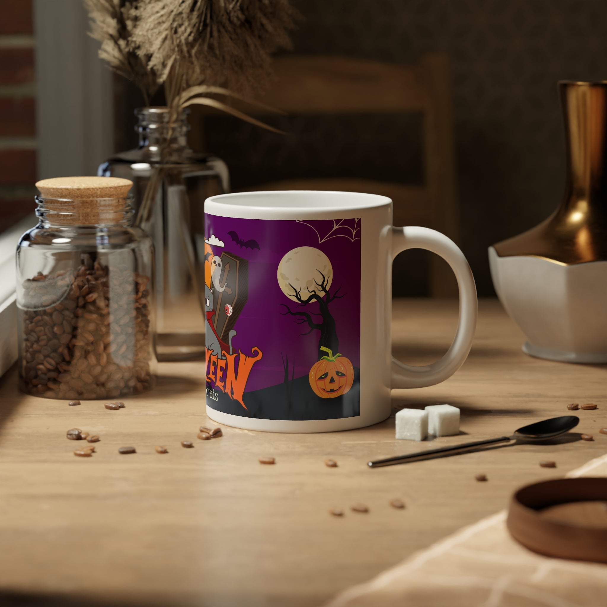 Happy Halloween is Better with Cats | Jumbo Mug